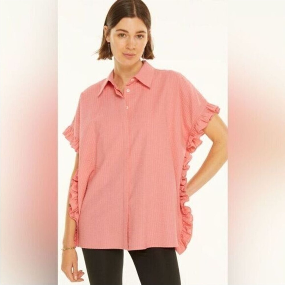 NWT Harshman Seersucker Darcy Top Oversized Medium